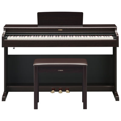 Yamaha YDP165 ARIUS Standard 88-Key Weighted Hammer Action Digital Piano w/ Stand, Bench & 3 Pedals - Rosewood