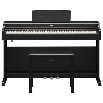 Yamaha YDP165 ARIUS Standard 88-Key Weighted Hammer Action Digital Piano w/ Stand, Bench & 3 Pedals - Black