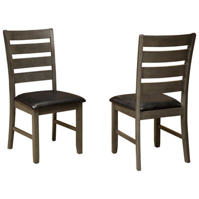 Chaise De Salle À Manger Contemporaine Oakley - Ensemble De 2 - Gris/brun