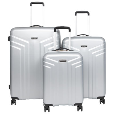 Samsonite Symphony 3-Piece Hard Side Luggage Set - Silver - Only at Best Buy