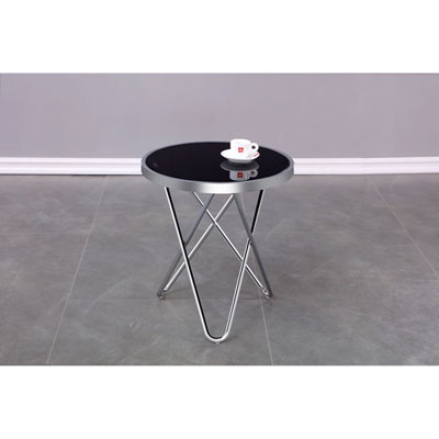 Avery Contempoarary Accent Table - Silver