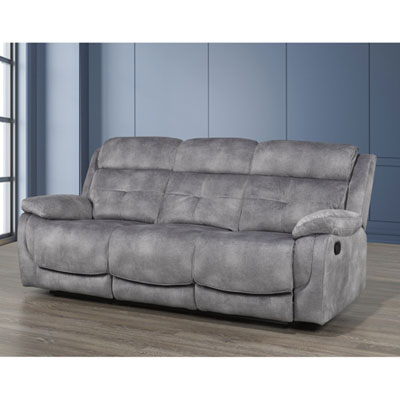 Image of Alto Fabric Reclining Sofa - Grey