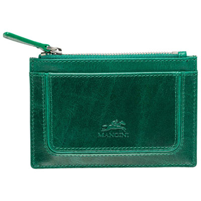 Mancini South Beach RFID Genuine Leather Card Holder Card Case - Green