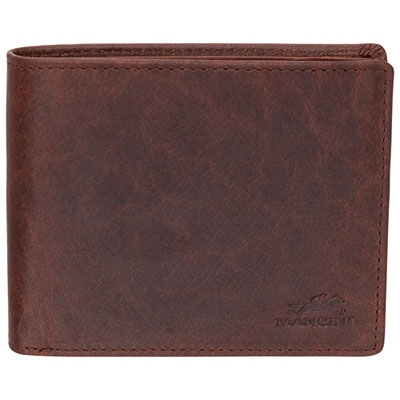 Image of Mancini Buffalo RFID Genuine Leather Wallet with Coin Purse - Brown