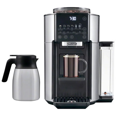 Image of De'Longhi TrueBrew Automatic Coffee Machine w/ Thermal Carafe - Black/Stainless