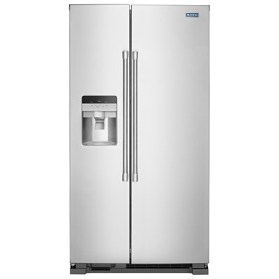 Maytag 36" 24.5 Cu. Ft. Side-By-Side Refrigerator with Water & Ice Dispenser (MSS25C4MGZ) - Stainless Steel Great Buy at Best Buy