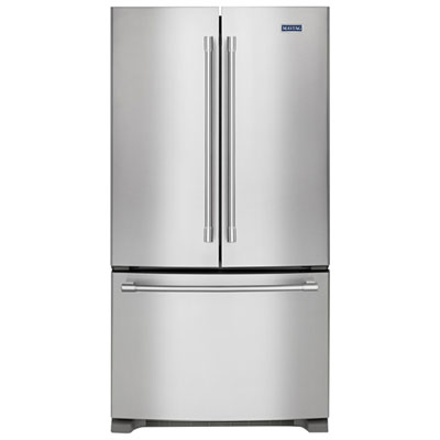 Maytag 33" 22.1 Cu. Ft. French Door Refrigerator with Water Dispenser (MRFF5033PZ) - Stainless Steel Happy with our new Maytag refrigerator, great ice maker and am enjoying water dispenser