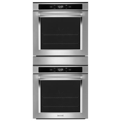 KitchenAid 24" 5.8 Cu. Ft./5 Cu. Ft. True Convection Electric Double Wall Oven (KODC504PPS) - Stainless Steel KitchenAid 24" convection double wall oven