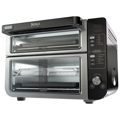 Ninja 12-in-1 Double Oven with FlexDoor - Stainless Steel Great daily countertop oven for family of two