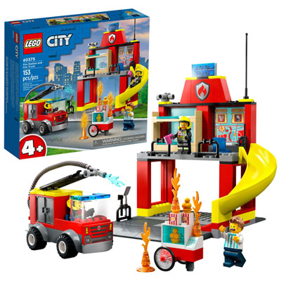 Image of LEGO City: Fire Station and Fire Truck - 153 Pieces (60375)