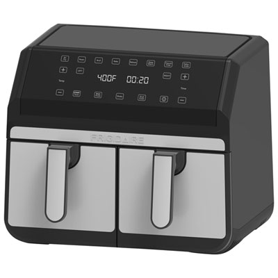Image of Frigidaire Dual Zone Digital Air Fryer - 9.4L/10QT - Stainless Steel - Only at Best Buy