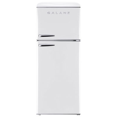 "Open Box - Galanz 24"" 12 Cu. Ft. Top Freezer Refrigerator (GLR12TWEEFR) - White - Perfect Condition"
