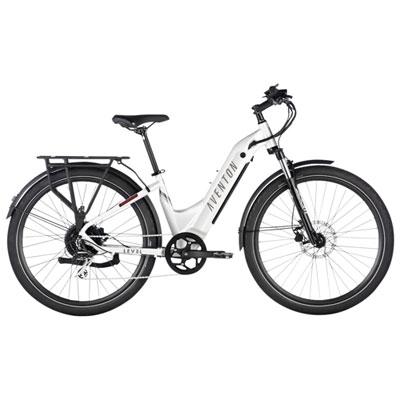 Image of Aventon Level.2 500W Step-Through Electric City Bike with up to 96km Battery Life - Polar