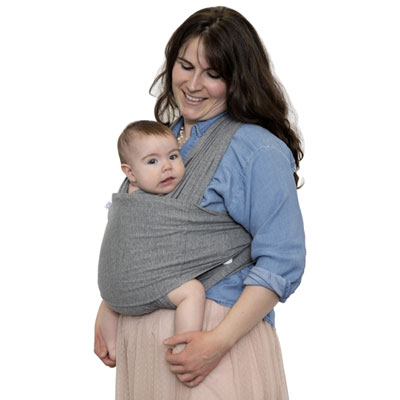 Image of bbluv Chimparoo Snüg Reversible Baby Wrap Carrier - Size 1 (Xsmall/Medium) - Grey