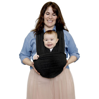 Image of bbluv Chimparoo Snüg Reversible Baby Wrap Carrier - Size 1 (Xsmall/Medium) - Black