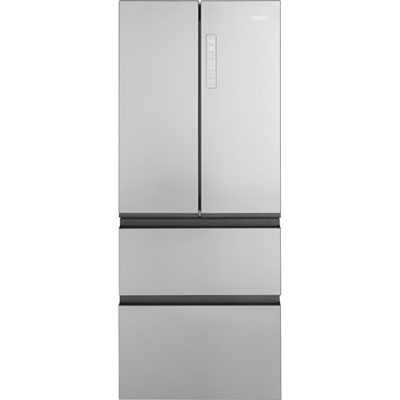 "Open Box - Haier 28"" 14.5 Cu. Ft. 4-Door Refrigerator (QJS15HYRFS) - Stainless Steel - Perfect Condition"