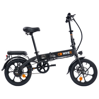 Image of Gyrocopters Whiz 350W Cargo Foldable Compact Electric Bike (Up to 40km Battery Range / 25km/h Top Speed) - Black