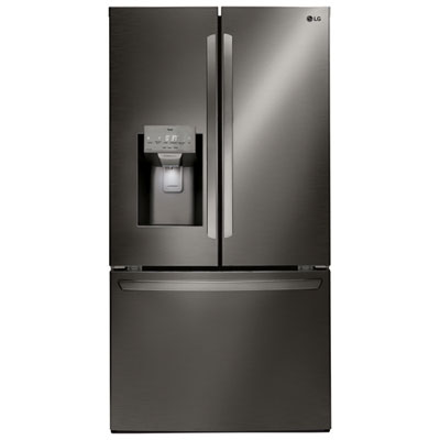 LG 36" 27.7 Cu. Ft. French Door Refrigerator w/ Water & Ice Dispenser (LRFS28XBD) - Black Stainless Steel LG French door Refrigerator