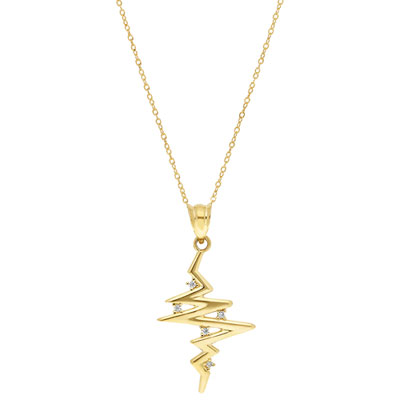 Image of Le Reve Heart Beat Pendant in 17   10K Gold Necklace