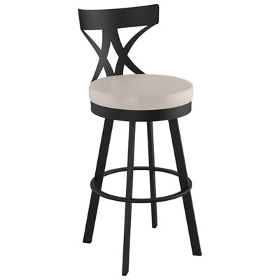 Washington Modern Counter Height Barstool - Cream/Black
