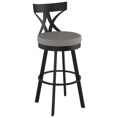 Washington Modern Counter Height Barstool - Taupe Grey/Black