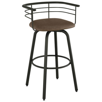 Turbo Contemporary Bar Height Barstool - Brown/Dark Grey