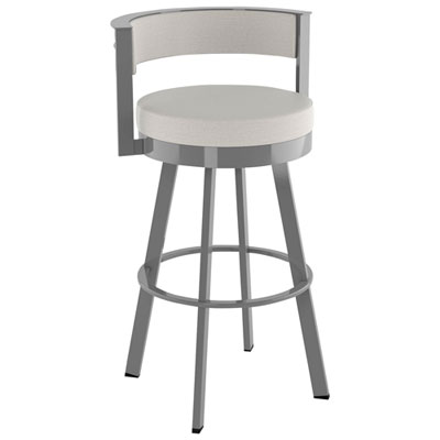 Tabouret De Bar Contemporain À Hauteur De Comptoir Browser - Gris Pâle/gris Métallique