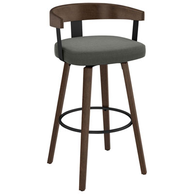 Tabouret De Bar Contemporain À Hauteur De Comptoir Cohen - Anthracite/brun