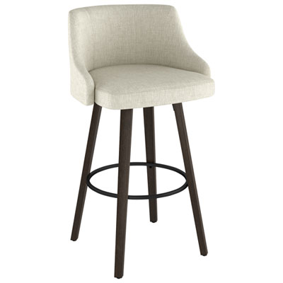 Ramon Traditional Bar Height Barstool - Beige/Dark Grey Brown