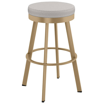 Swice Modern Polyester Bar Height Barstool - Light Grey/Golden