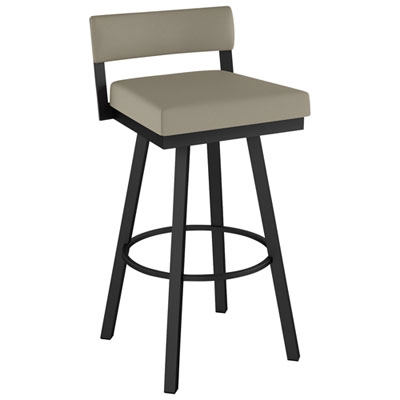 Travis Contemporary Counter Height Barstool - Greige/Black