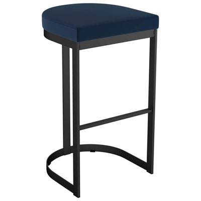 Lester Contemporary Counter Height Barstool - Blue/Black