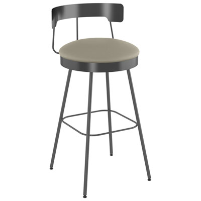 Tabouret De Bar Contemporain À Hauteur De Bar Monza - Gris Beige/gris Foncé
