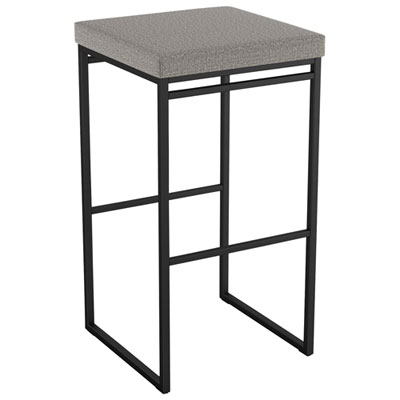 Easy Contemporary Counter Height Barstool - Silver Grey/Black