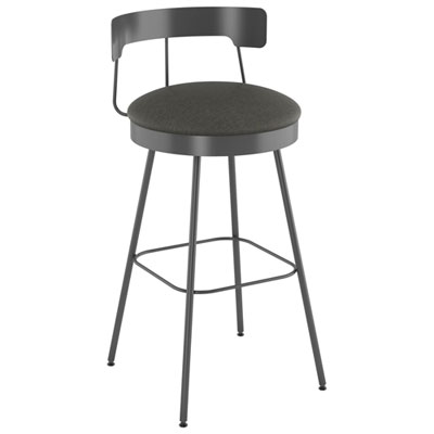 Monza Contemporary Bar Height Barstool - Dark Grey/Dark Grey