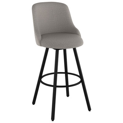 Kelsea Traditional Counter Height Barstool - Silver Grey/Black