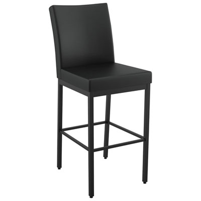Image of Perry Traditional Counter Height Barstool - Black/Black