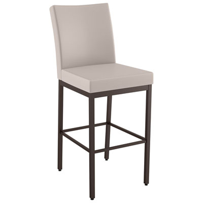 Image of Perry Traditional Bar Height Barstool - Cream/Brown