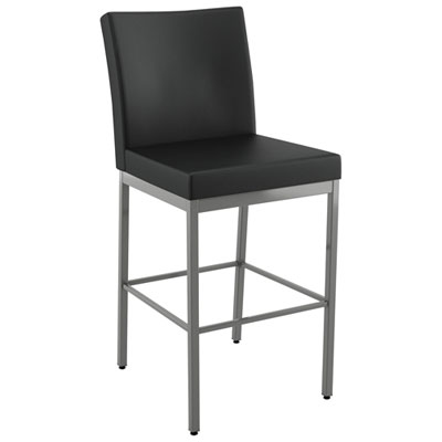 Image of Perry Plus Traditional Bar Height Barstool - Black/Grey