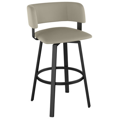 Stinson Contemporary Bar Height Barstool - Greige/Black