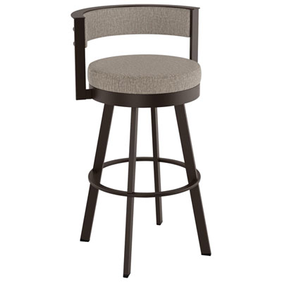 Browser Contemporary Bar Height Barstool - Beige Brown Woven/Brown