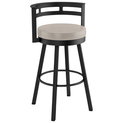 Render Contemporary Bar Height Barstool - Cream/Black