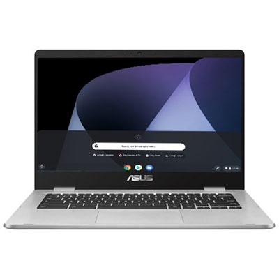 "ASUS C424 14"" Chromebook - Intel Celeron N4020 - 4GB LPDDR4 - 64GB eMMC - ChromeOS - Silver"
