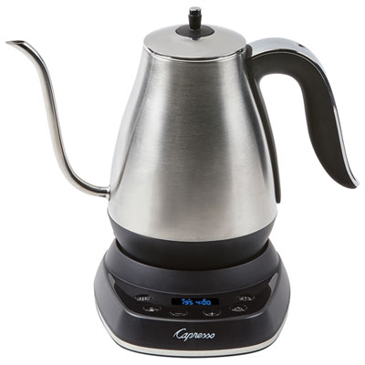 Image of Capresso Pour-Over Electric Kettle - 1.2L - Stainless Steel/Black