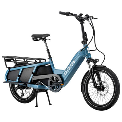 Image of Aventon Abound 750 W Electric Cargo Bike with up to 64km Battery Range - Blue
