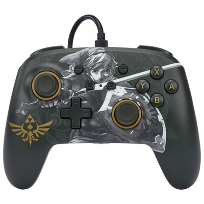 Image of PowerA Zelda Enhanced Wired Controller for Nintendo Switch - Black