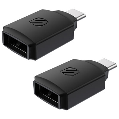 Scosche USB-A to USB-C Adapter (CAA2PK) -2 Pack - Black Scosche CAA2PK-SP Strikeline USB Type-A to USB Type-C Adapter 2-Pack is just what I needed