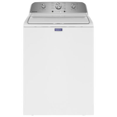 Open Box (Perfect Condition) - Maytag 5.2 Cu. Ft. (IEC) Top Load Agitator Washer with Turbo/Speed Wash (MVW4505MW) - White