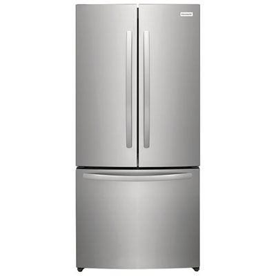 Open Box - Frigidaire Gallery 31.5" 17.6 Cu Ft French Door Refrigerator with Ice Dispenser (FRFG1723AV) -Brushed Steel - Perfect Condition