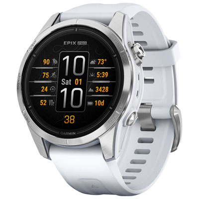 Garmin epix Pro (Gen 2) 42mm Bluetooth Active Smartwatch - Medium / Large - Whitestone First Smart/Fitness Watch